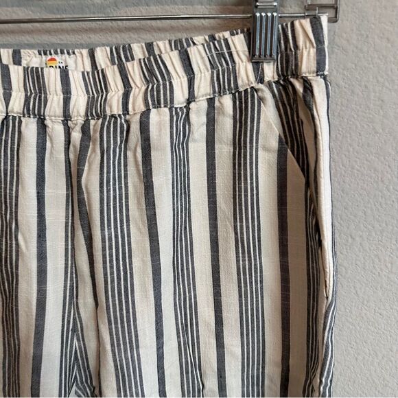 Marine Layer Allison Pant Blue Cream Striped Lightweight Pull On Pants Sz Small - Picture 6 of 10